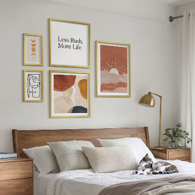 Bilderset fürs sofa Stilvolle abstrakte Sonnengrafiken