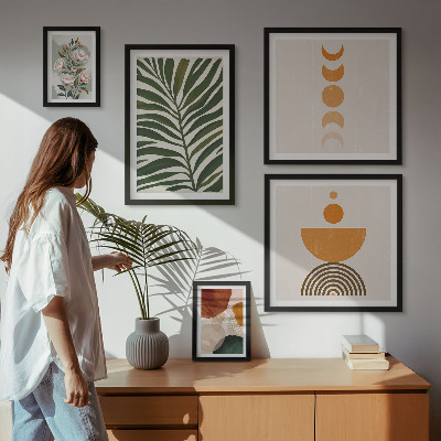 Bildergalerie-set für die wand Pflanzenmuster, Boho-Formen
