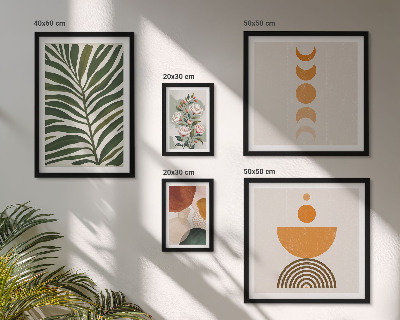 Bildergalerie-set für die wand Pflanzenmuster, Boho-Formen