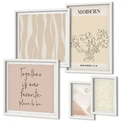 Modernes Wandbilder-Set modernes minimalistisches Design