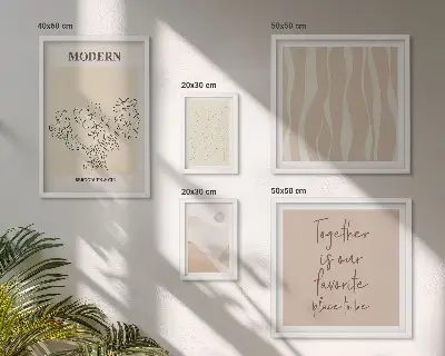 Modernes Wandbilder-Set modernes minimalistisches Design