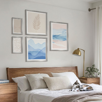 Bildergalerie-set für die wand Abstrakte Landschaften Blätter