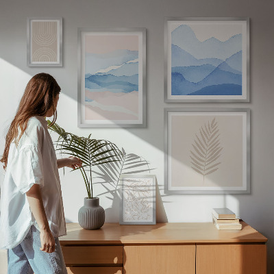 Bildergalerie-set für die wand Abstrakte Landschaften Blätter