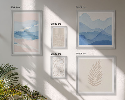 Bildergalerie-set für die wand Abstrakte Landschaften Blätter