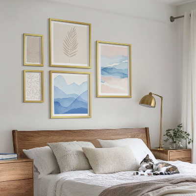 Bildergalerie-set für die wand Abstrakte Landschaften Blätter