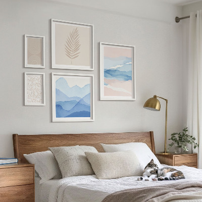 Bildergalerie-set für die wand Abstrakte Landschaften Blätter