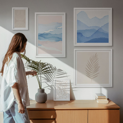 Bildergalerie-set für die wand Abstrakte Landschaften Blätter