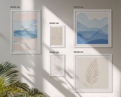 Bildergalerie-set für die wand Abstrakte Landschaften Blätter