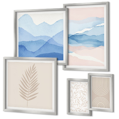 Bildergalerie-set für die wand Abstrakte Landschaften Blätter