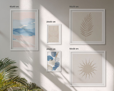 Modernes wandbilder-set Abstrakte Pflanzenwellen