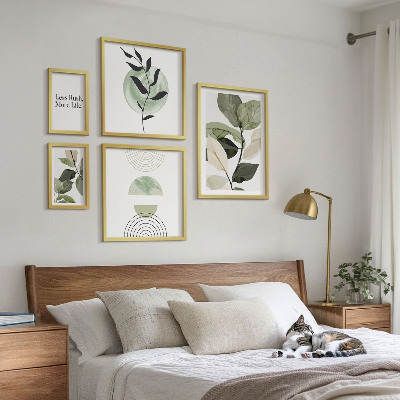 Modernes wandbilder-set Stilvolle Pflanzen-Innenraumgrafiken