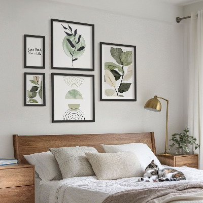 Modernes wandbilder-set Stilvolle Pflanzen-Innenraumgrafiken
