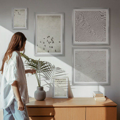 Modernes wandbilder-set Minimalistische Vogelmalerei