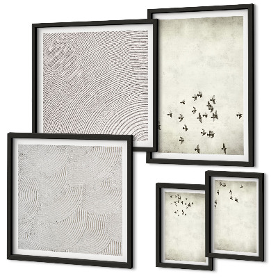 Modernes wandbilder-set Minimalistische Vogelmalerei