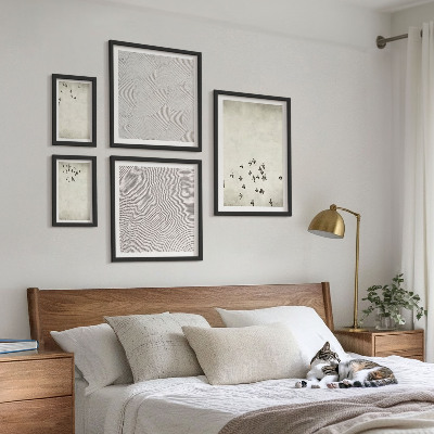 Modernes wandbilder-set Minimalistische Vogelmalerei