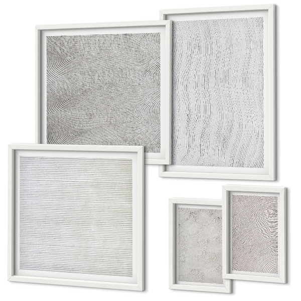 Modernes wandbilder-set Sandmuster Strukturen Geometrie