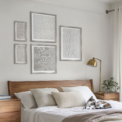 Modernes wandbilder-set Sandmuster Strukturen Geometrie