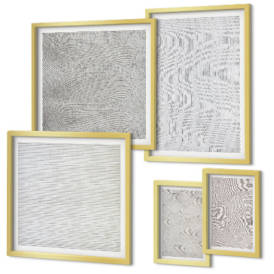 Modernes wandbilder-set Sandmuster Strukturen Geometrie