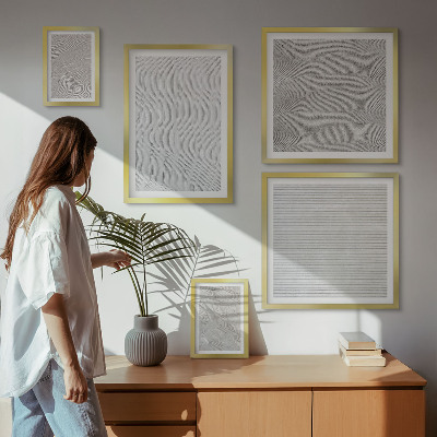Modernes wandbilder-set Sandmuster Strukturen Geometrie