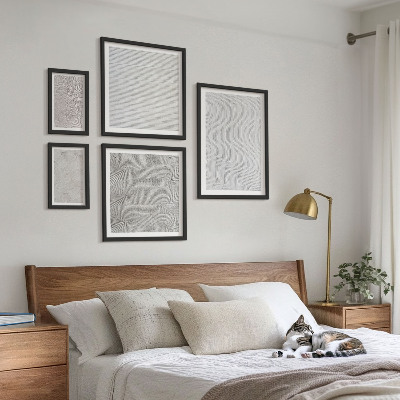 Modernes wandbilder-set Sandmuster Strukturen Geometrie