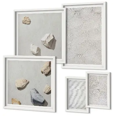 Geometrische Pappsteine Bildergalerieset für die Wand