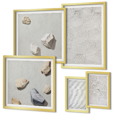 Bildergalerie-set für die wand Geometrische Pappsteine