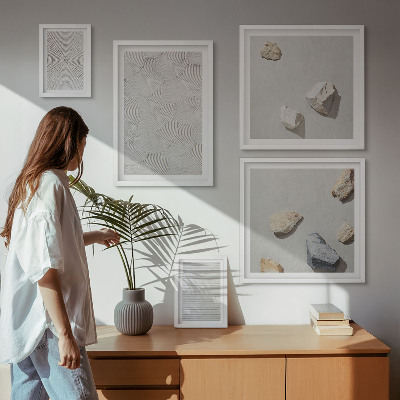 Bildergalerie-set für die wand Geometrische Pappsteine