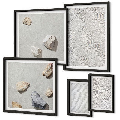 Bildergalerie-set für die wand Geometrische Pappsteine