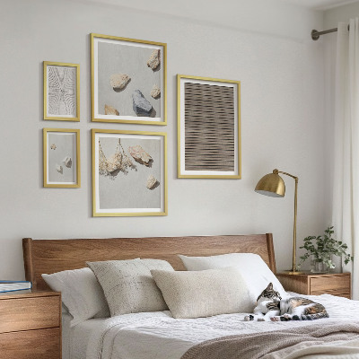 Bildergalerie-set für die wand Natürliche Texturen Holz Steine