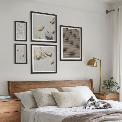 Bildergalerie-set für die wand Natürliche Texturen Holz Steine