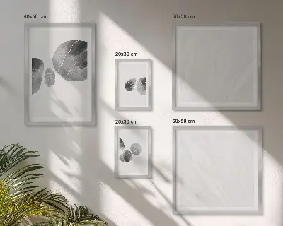 Modernes Wandbilder-Set mit abstrakter Farbflecken-Malerei