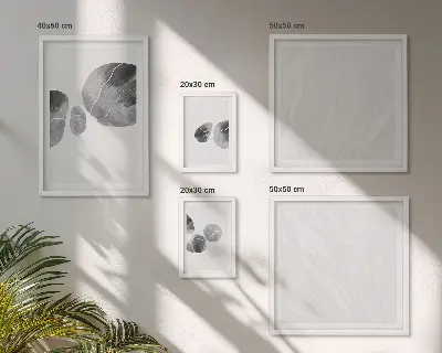 Modernes Wandbilder-Set mit abstrakter Farbflecken-Malerei