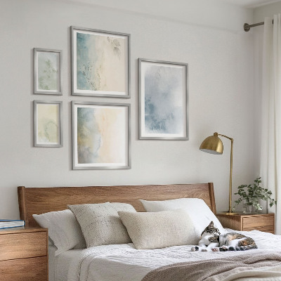 Modernes wandbilder-set Pastellfarben auf Leinwand