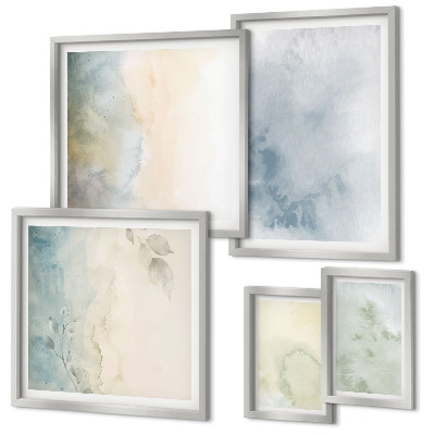 Modernes wandbilder-set Pastellfarben auf Leinwand