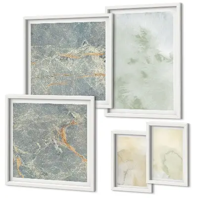 Bildergalerie-Set für die Wand Aquarelltexturen in Pastellfarben