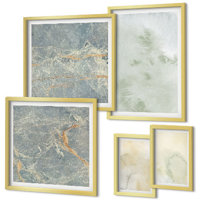 Bildergalerie-set für die wand Pastellfarben-Aquarelltexturen