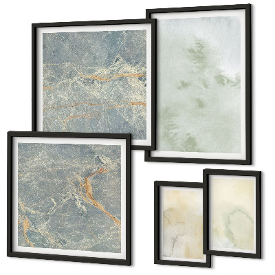 Bildergalerie-set für die wand Pastellfarben-Aquarelltexturen
