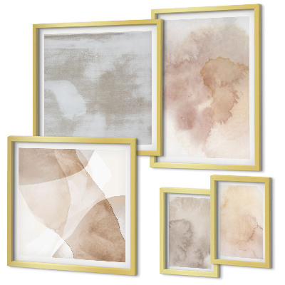 Modernes wandbilder-set Warme Aquarell-Pastelltexturen