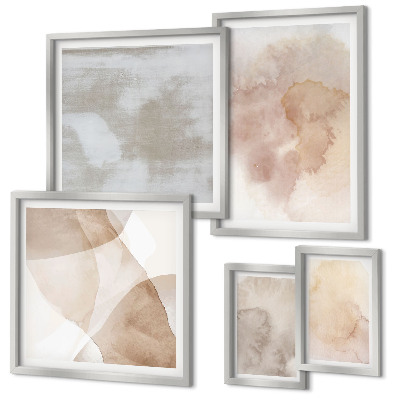 Modernes wandbilder-set Warme Aquarell-Pastelltexturen