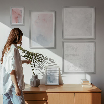 Bildergalerie-set für die wand Pastellfarbene Aquarelltexturen