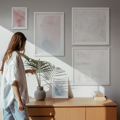 Bildergalerie-set für die wand Pastellfarbene Aquarelltexturen