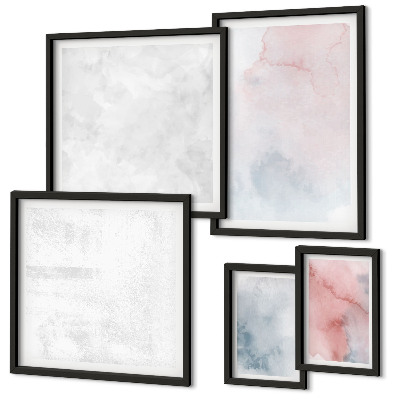 Bildergalerie-set für die wand Pastellfarbene Aquarelltexturen