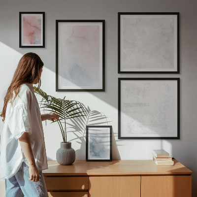 Bildergalerie-set für die wand Pastellfarbene Aquarelltexturen