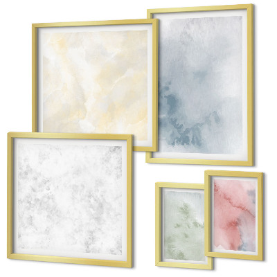 Modernes wandbilder-set Pastellfarben auf Leinwand