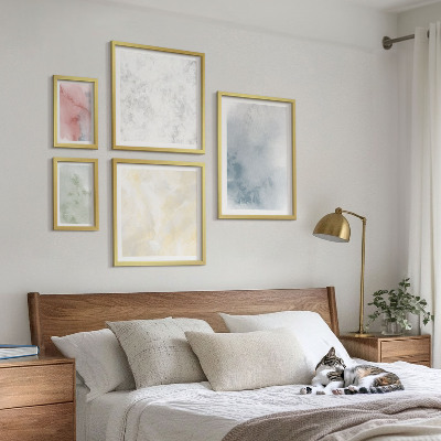 Modernes wandbilder-set Pastellfarben auf Leinwand