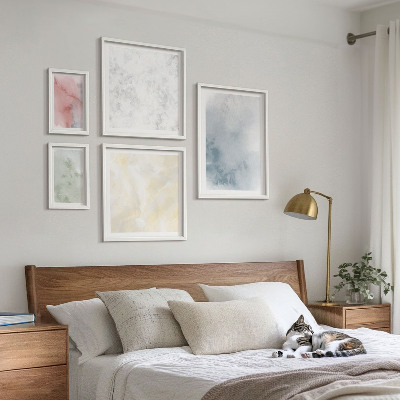 Modernes wandbilder-set Pastellfarben auf Leinwand