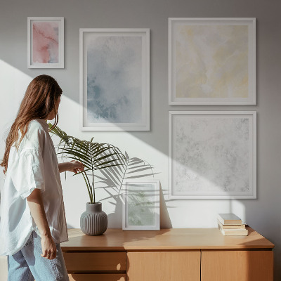 Modernes wandbilder-set Pastellfarben auf Leinwand