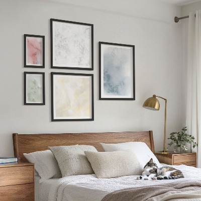 Modernes wandbilder-set Pastellfarben auf Leinwand