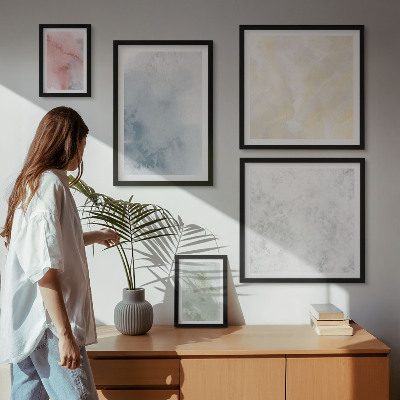 Modernes wandbilder-set Pastellfarben auf Leinwand