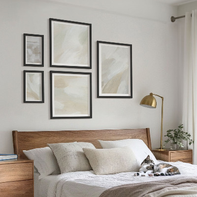 Modernes wandbilder-set Abstrakte Malerei mit dem Pinsel
